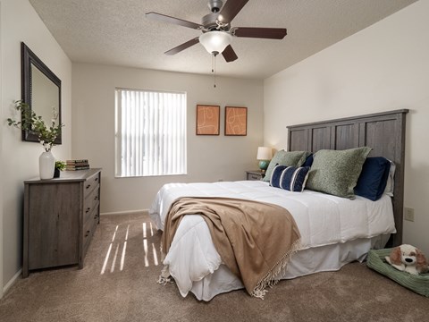 Spacious bedroom at Stoneridge Apartments